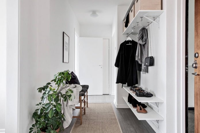couloir blanc de style scandinave