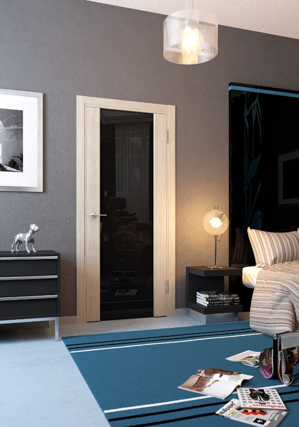 portes claires avec inserts à l'intérieur