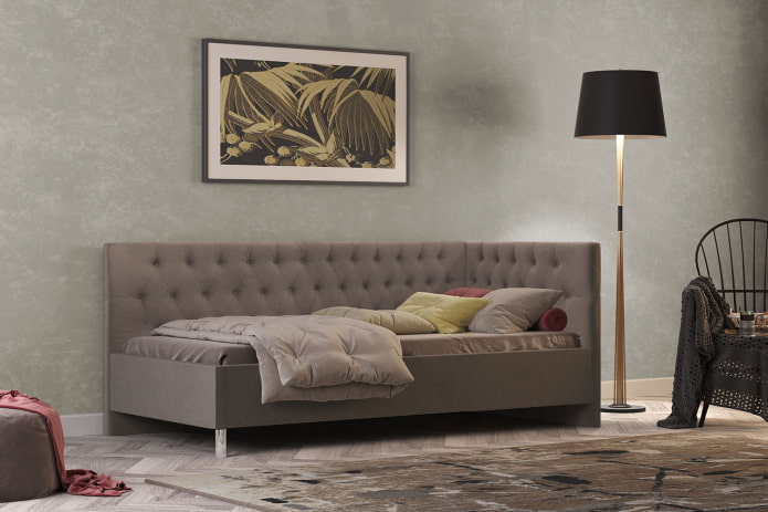 pouf avec attelage de chariot à l'intérieur