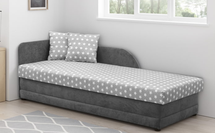 pouf d'angle à l'intérieur