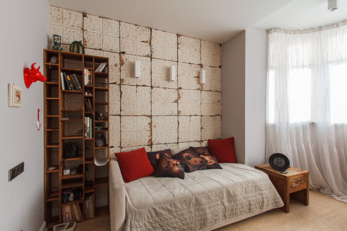 ottoman dans un intérieur de style loft
