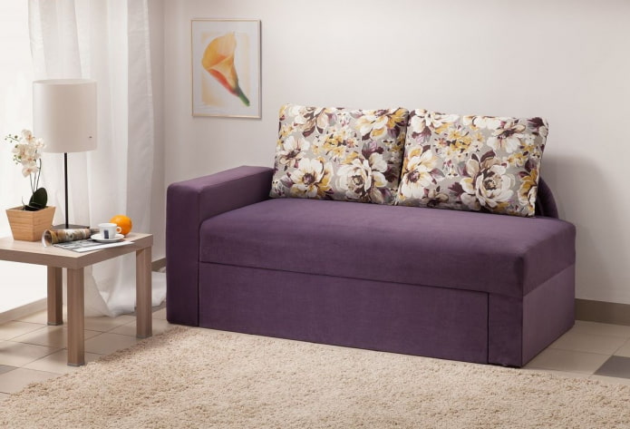 ottoman avec coussins à l'intérieur
