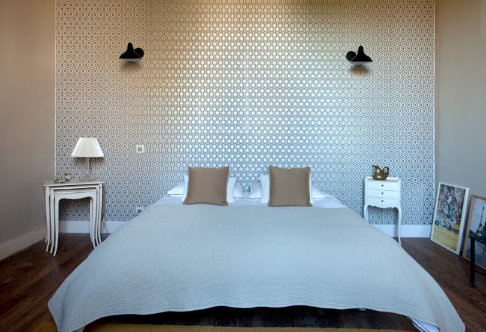 Papier peint en tissu dans une chambre