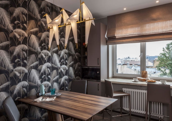 Papier peint en tissu pour l'intérieur de la cuisine