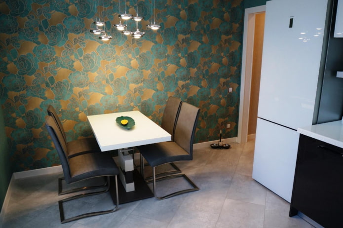 Papier peint en tissu pour l'intérieur de la cuisine