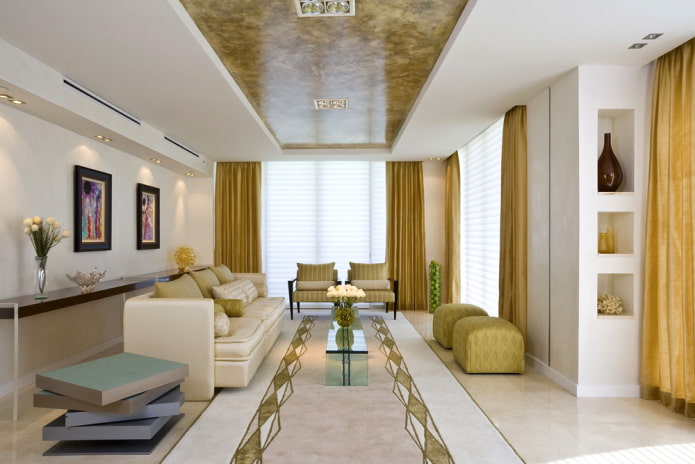 plafond tendu en marbre
