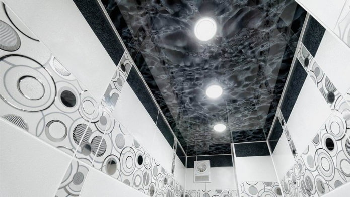 plafond tendu en marbre