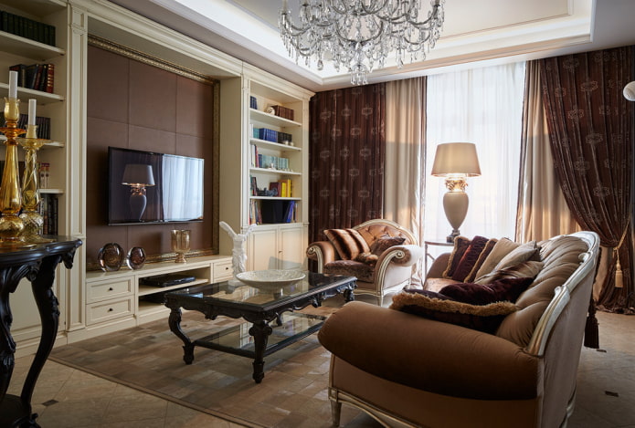 wall in the interior of the living room