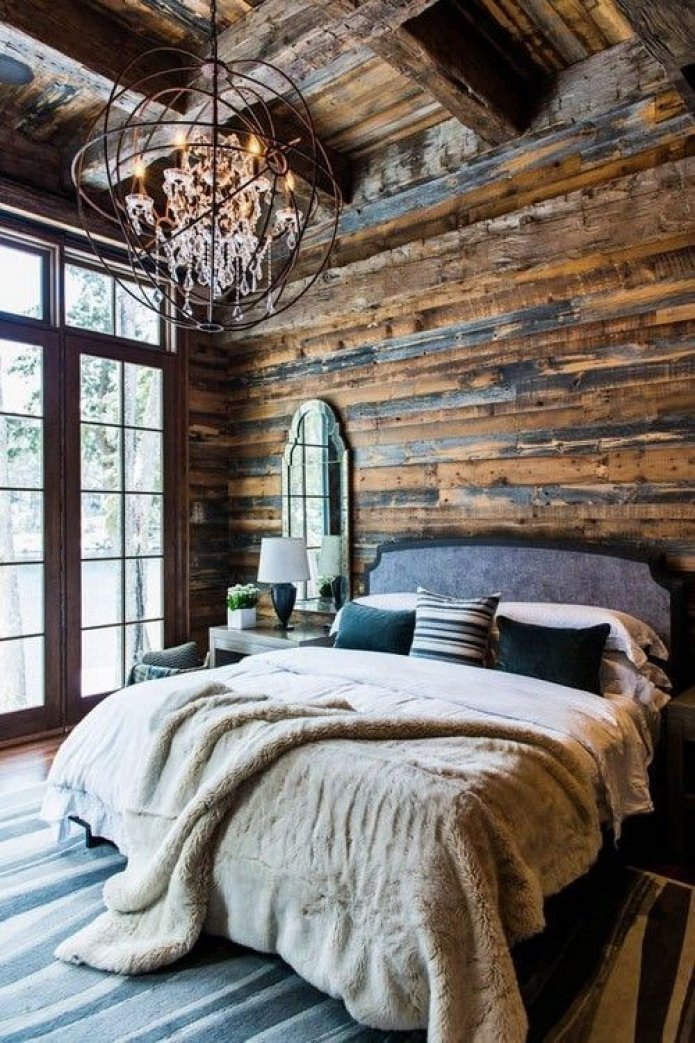 chambre de style chalet