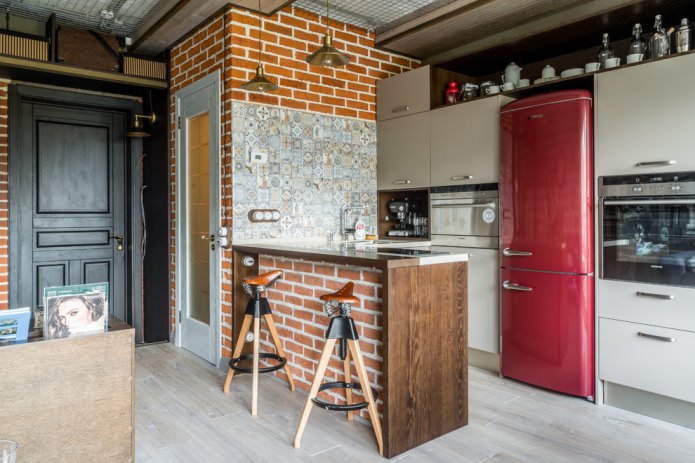 porte foncée dans un appartement de style loft