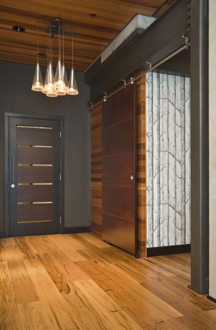 portes en wengé et stratifié marron