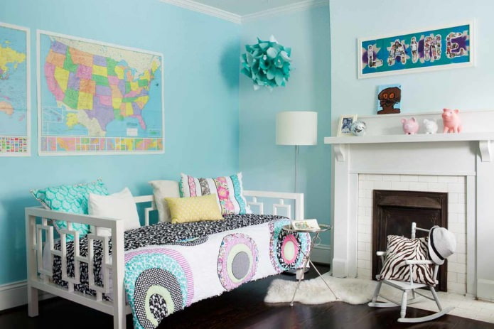 Chambre d'enfant avec stratifié foncé