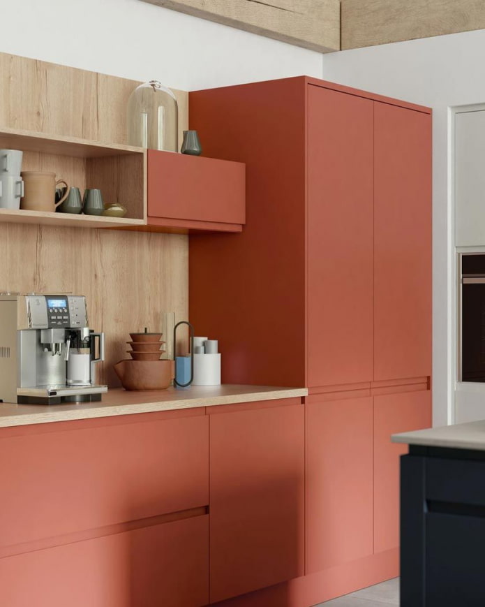 terracotta matte kitchen