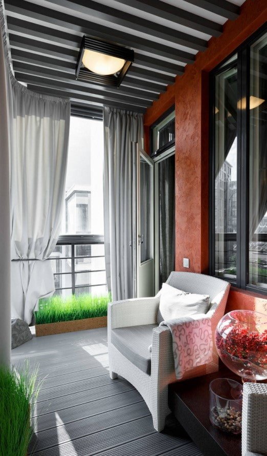 finition du balcon avec terrasse