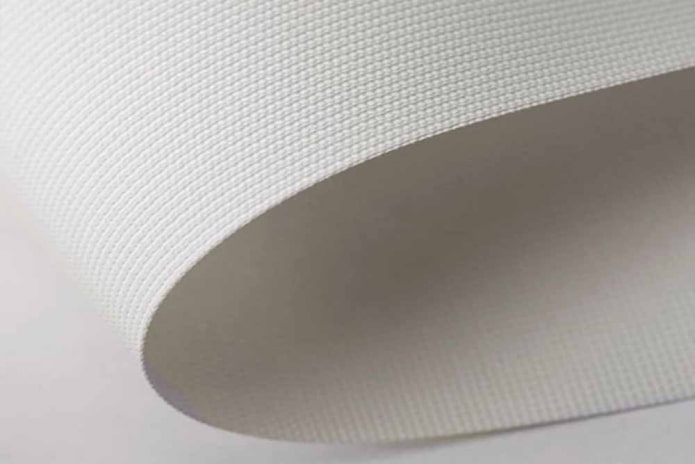 Plafond tendu en tissu, gros plan
