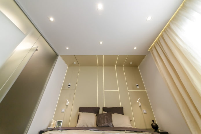 Éclairage encastré dans la chambre