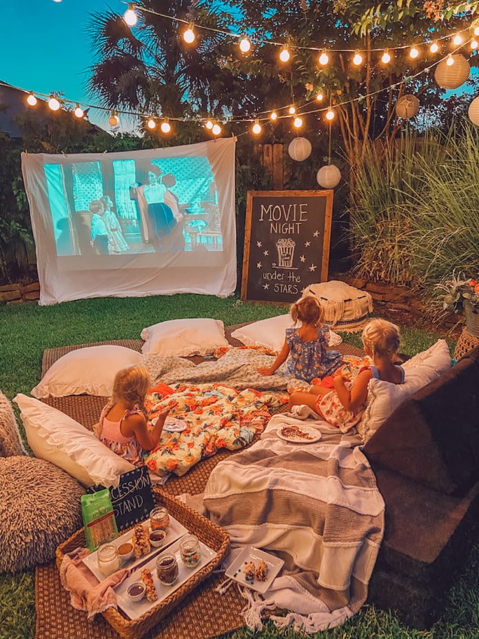 Projection de film en plein air