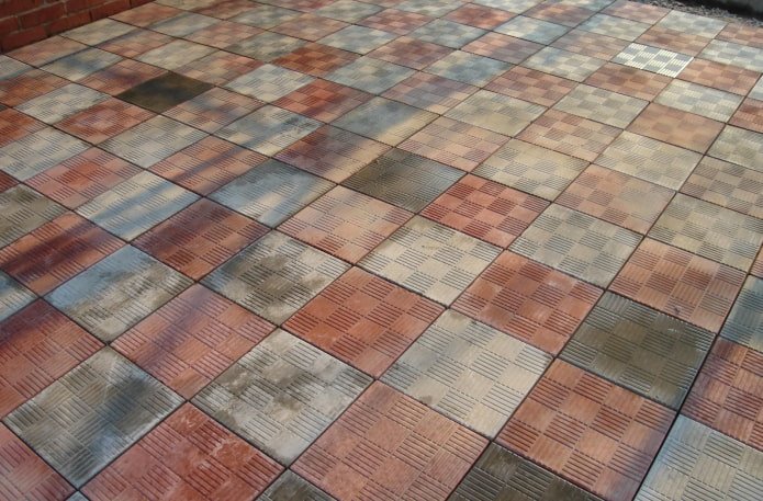 carrelage de pavage à texture damier