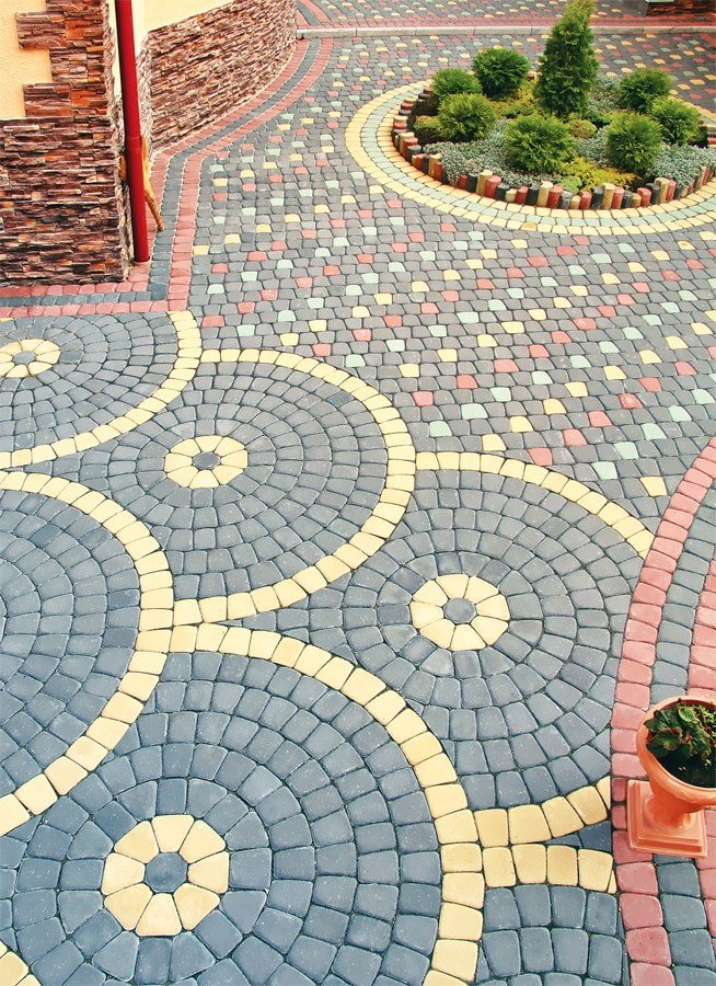 carreaux de trottoir à motifs