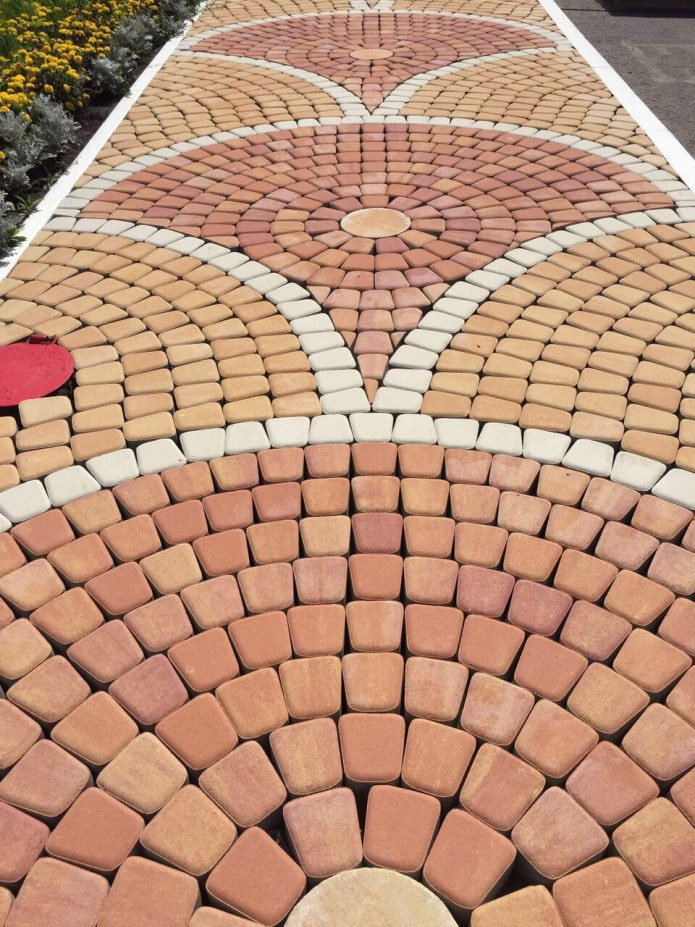 carreaux de trottoir à motifs
