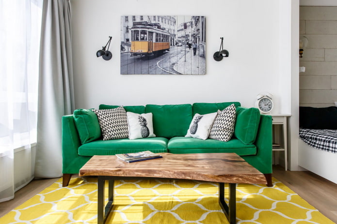 meubles lumineux dans le studio