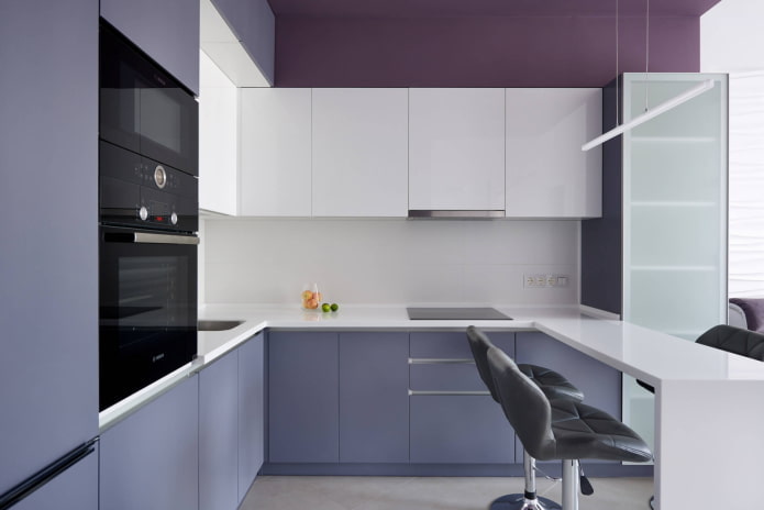 Cuisine aux tons lilas