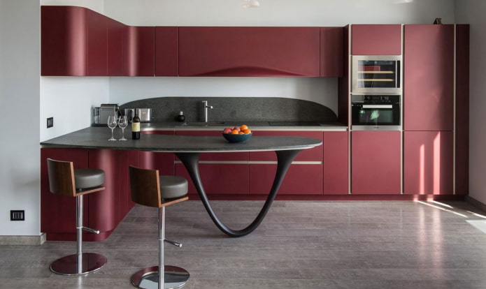 cuisine avec façades Marsala