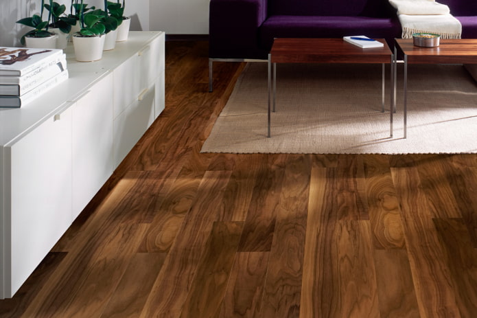 Parquet dans le salon