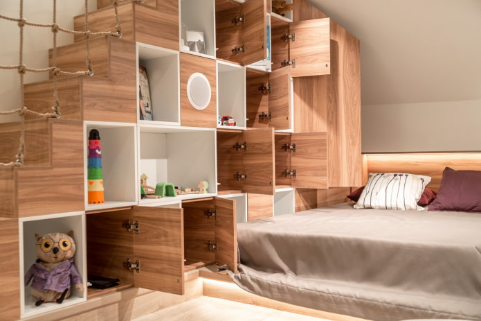 meubles en bois pour chambre d'enfant
