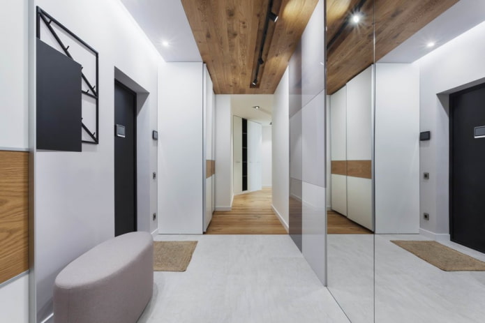 Intérieur de couloir dans les tons blancs