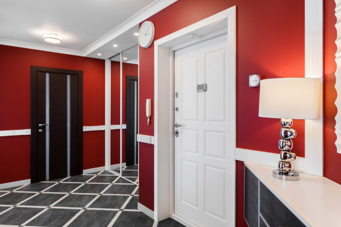 Combinaison de couleurs à l'intérieur du couloir