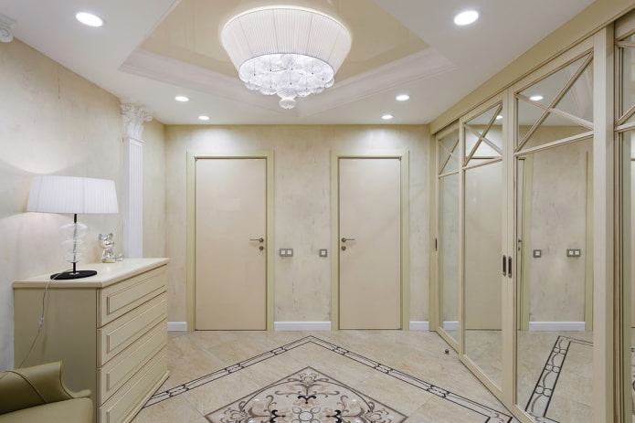 Intérieur du couloir beige