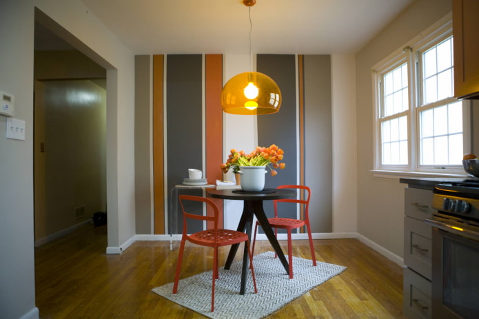 combinaisons de couleurs sur les murs de l'intérieur de la cuisine