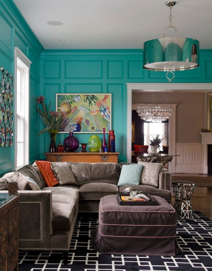 Couleur Tiffany à l'intérieur 