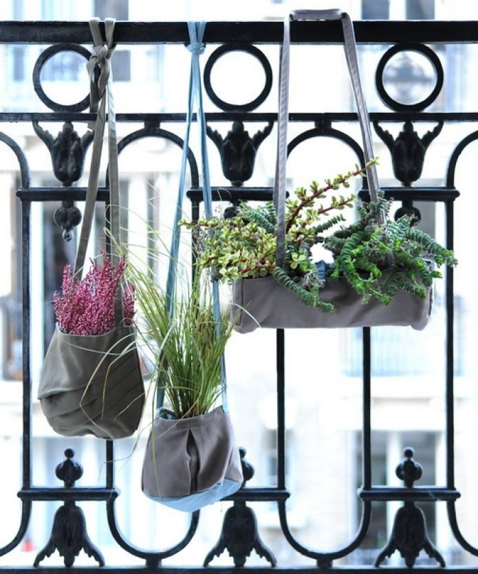 textile flowerpots