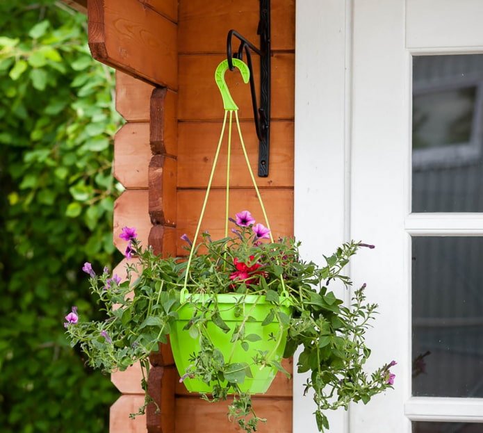 pot de fleurs suspendu
