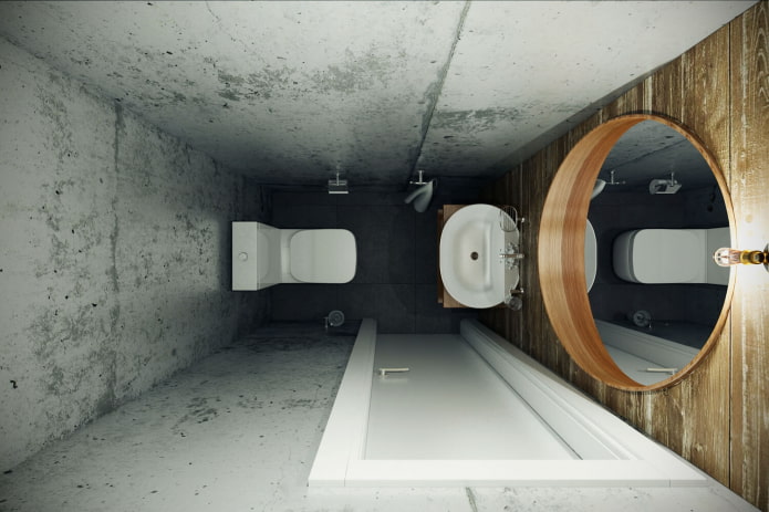 murs en béton des toilettes