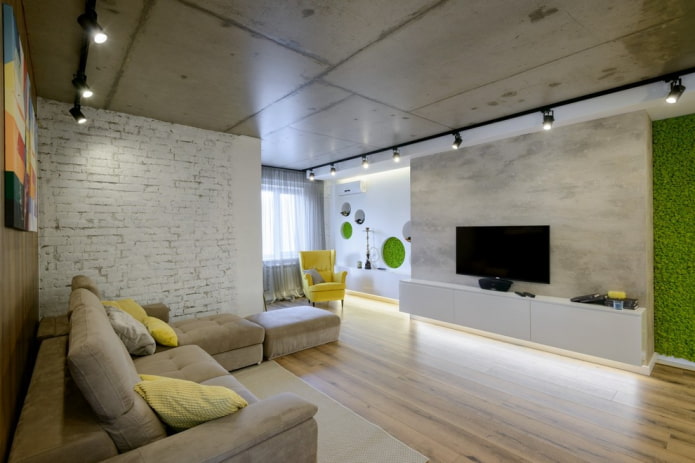 Meuble TV mural à l'intérieur