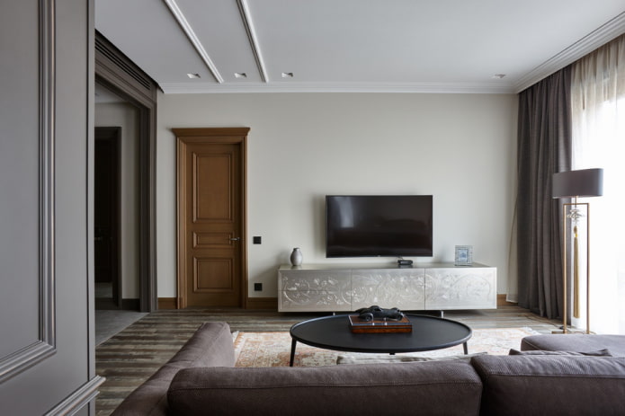 Meuble TV mat à l'intérieur