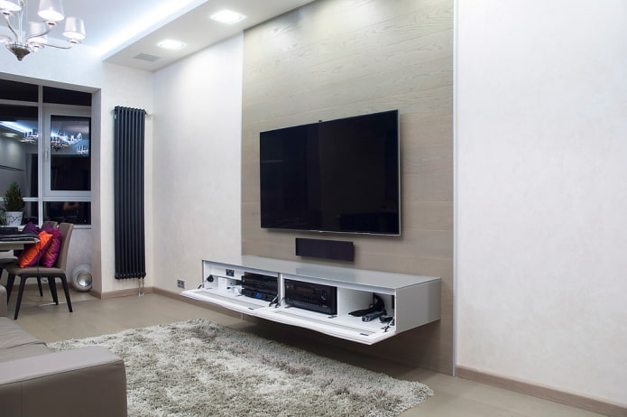Meuble TV dans un intérieur de style moderne