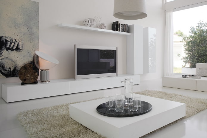 Meuble TV dans un intérieur minimaliste