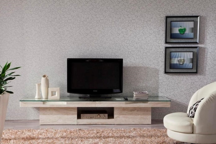 Meuble TV en pierre pour l'intérieur