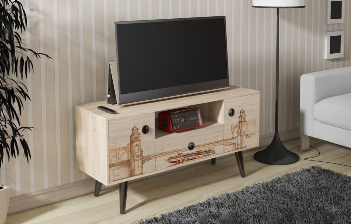 meuble TV original à l'intérieur