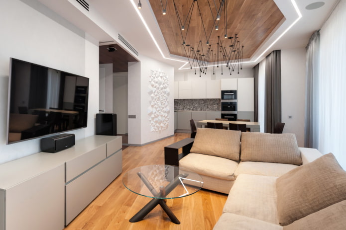 Meuble TV dans un intérieur de style moderne