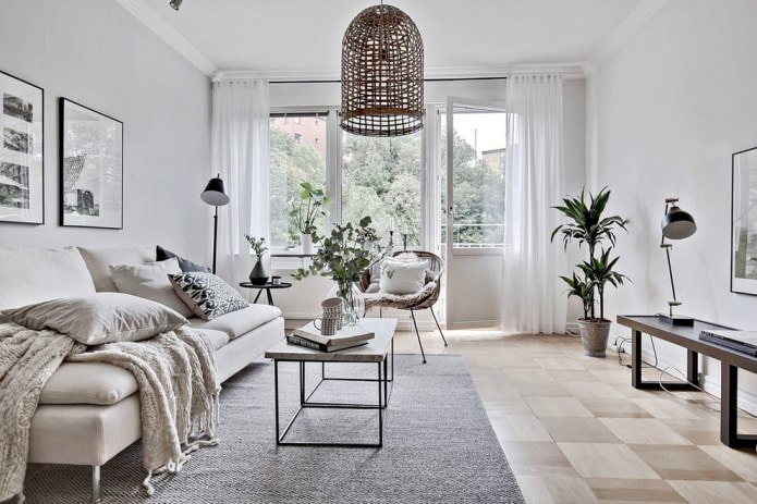 tulle blanc style scandinave