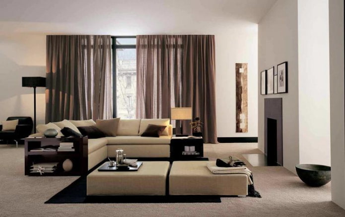 tulle long à l'intérieur