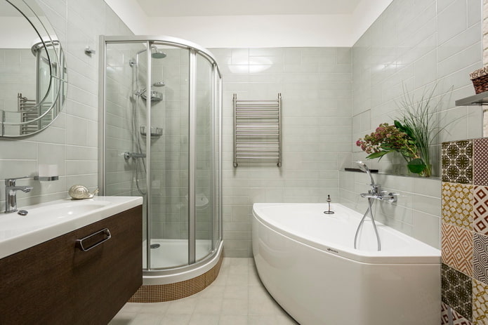 baignoire et douche îlot