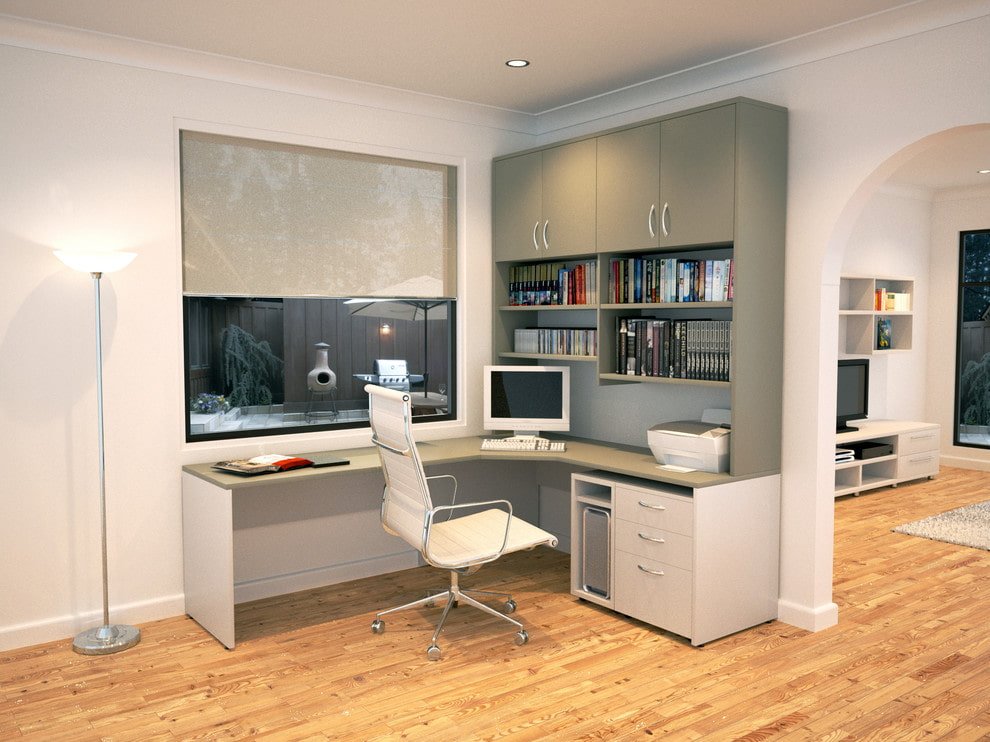 bureau d'ordinateur d'angle