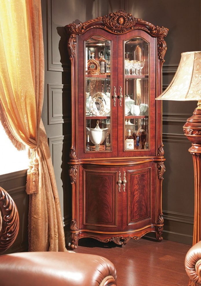 Conception d'une armoire d'angle à l'intérieur du hall