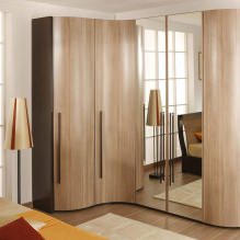 Armoire d'angle dans la chambre : types, contenu, dimensions, design-8